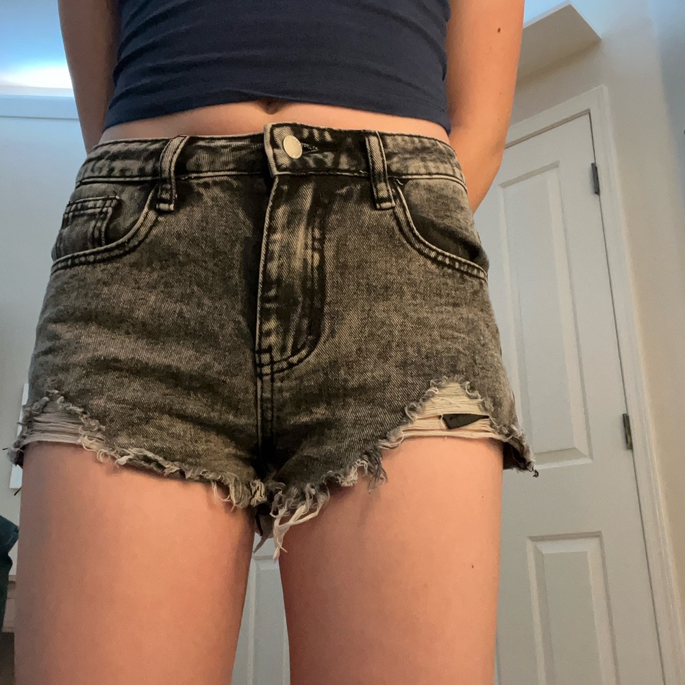 Women's Black Denim Shorts